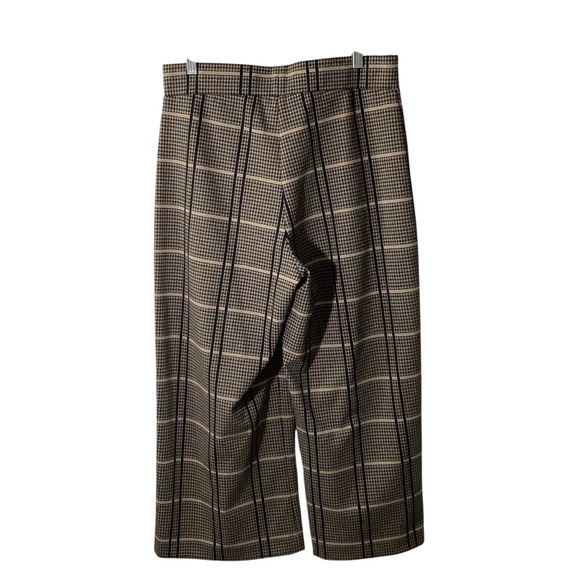 Joseph Ribkoff Houndstooth Wide Leg Trouser Pants Mid-Weight - Picture 4 of 10